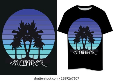 Summer Black T Shirt Design