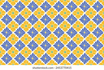 Summer bloom art ornament. Vector seamless pattern with flowers. Scandinavian collection. Surface cover design. Fabric textile print.