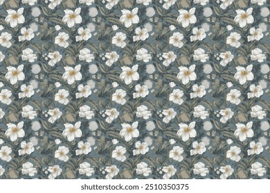 Summer blossoms form a seamless, attractive design. Floral basic diagonal seamless backdrop suitable for textile or book covers, manufacturing, wallpapers, printing, gift wrapping, and scrapbooking. T