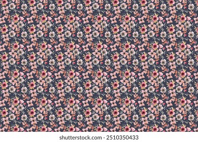 Summer blossoms form a seamless, attractive design. Floral basic diagonal seamless backdrop suitable for textile or book covers, manufacturing, wallpapers, printing, gift wrapping, and scrapbooking. T