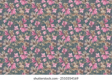 As flores de verão formam um design perfeito e atraente. Fundo floral diagonal sem costura básico adequado para capas têxteis ou de livros, fabricação, papéis de parede, impressão, embrulho para presentes e scrapbooking. T