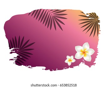 Summer With Blot Gradient Mesh, Vector Illustration