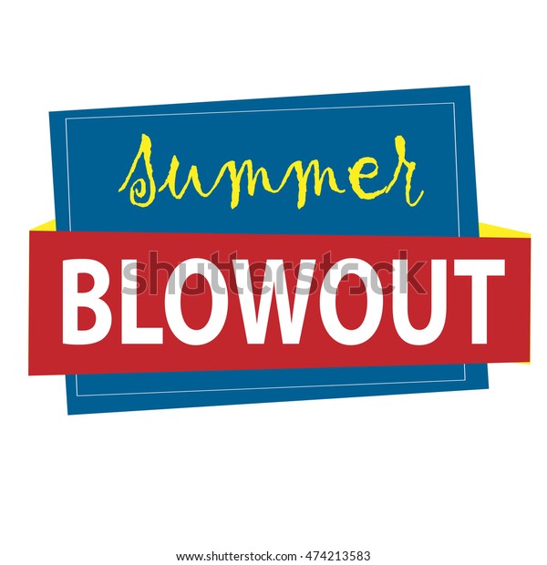 Summer Blowout Sale Banner Vector Illustration Stock Vector (Royalty