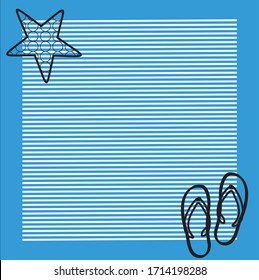 Sommerblauer Hintergrund. Vektorillustration.