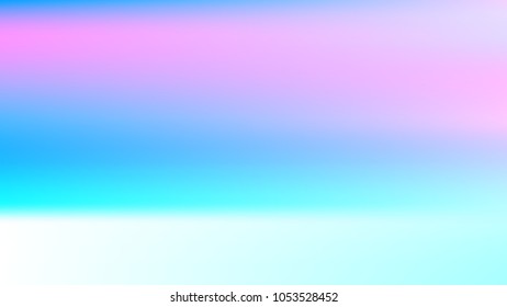 Summer blue holographic background. Vibrant blur iridescent design. Foil neon trendy sky banner. Pastel future element. Modern gradient cover. Foil holographic sunset design Bright soft gradient color