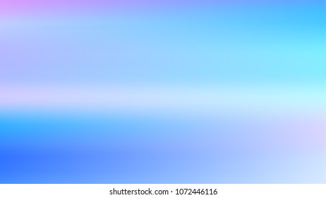 Summer blue holographic background. Vibrant blur iridescent design. Foil neon trendy sky banner. Pastel future element. Modern gradient cover. Foil holographic sunset design Bright soft gradient color