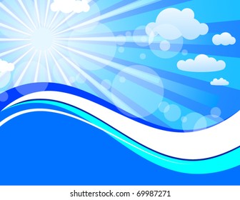 Summer blue sky