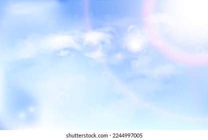 Eté, ciel bleu, dégradé, arrière-plan blanc clair. Belle obscurité claire sur fond ensoleillé, calme et air d'hiver. Un paysage cyan sombre et vivant dans l'environnement un horizon de jour un horizon un horizon un vent de printemps