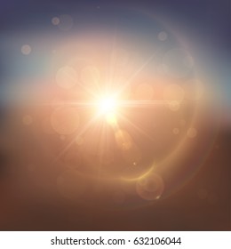 Summer blurred background with natural looking of sunset or sunrise. 