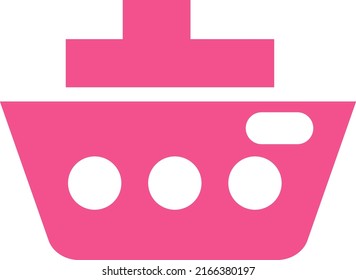 Summer boat, illustration, vector on a white background.