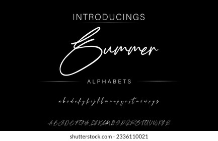 Summer Bold and script alphabets. Vector font duo.
