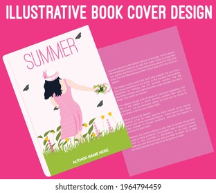 Vector de portada del libro de verano Diseño de ilustración