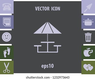 Summer bower icon, vector design