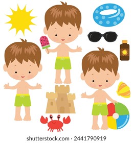 Ilustración de dibujos animados vectoriales de verano