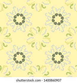 Summer branches elegant seamless floral motif pattern, stylized flowers organic print, vector ornate background. Modern floral stylized organic seamless textile vector with flowers and twigs.