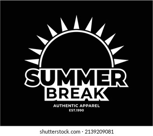 Summer Break Illustration Vector T-shirt Design 