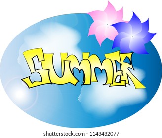 Summer bright graffiti