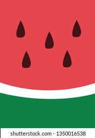 Summer bright greeting card with watermelon. You can use this image as a flyer, background or greeting card. Work done in the illustrator.