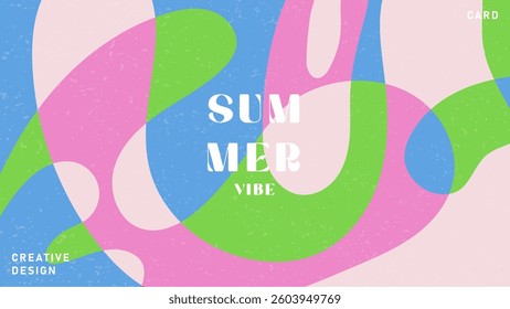 Summer bright illustrations set for poster, card, cover, label, banner in modern minimalist style with overlay effect. Modern and simple summer design templates. Vector stock graphic