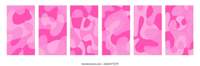 Conjunto de ilustraciones brillantes de verano para póster, tarjeta, cubierta, etiqueta, Anuncio en estilo minimalista moderno con efecto de superposición. Modernas y sencillas Plantillas de diseño de verano. Gráfico de stock de Vector