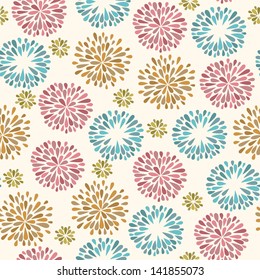 Summer bright seamless texture with flowers. Endless colorful pattern. Template for design and decoration fabric, covers, wrapping paper