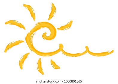 Summer bright sun. 