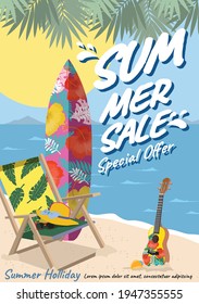 summer brochures background layout banners vector illustration template 