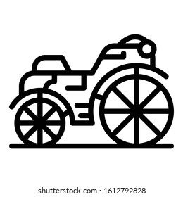 Summer brougham icon. Outline summer brougham vector icon for web design isolated on white background