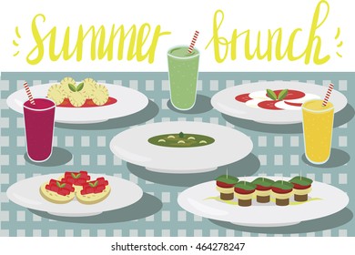 Summer brunch drawing 