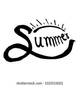 Summer Brush lettering background