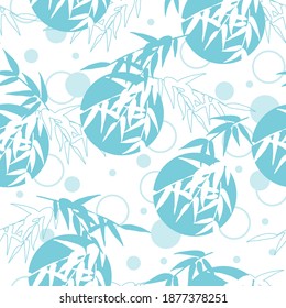 Summer Bubble and Bamboo Vector Graphic Illustration Seamless Pattern can be used for Background and Apparel Design