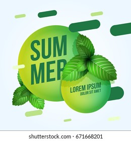 Summer bubble frames abstract background.