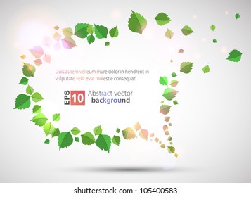 Summer Bubble for speech made from leaves