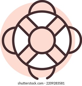 Summer buoy, illustration, vector on white background.