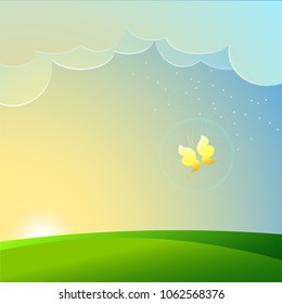 Summer and butterfly