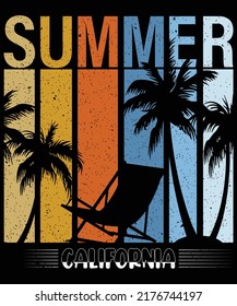 
Summer For California T shirt design