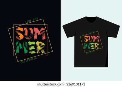 Summer California typography vintage t-shirt design