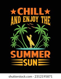 Summer California vacation surf t-shirt design