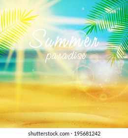 Summer calligraphic design template. EPS10