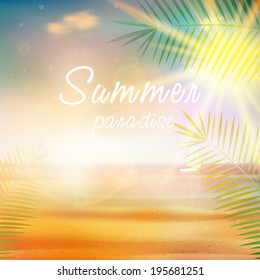 Summer calligraphic design template. EPS10
