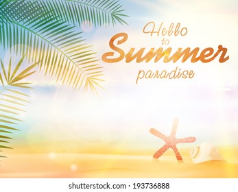 Summer calligraphic designs. EPS10