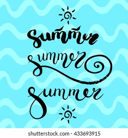 Summer Calligraphic Designs Set