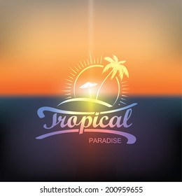 Summer calligraphic designs for tropical holidays | vector design