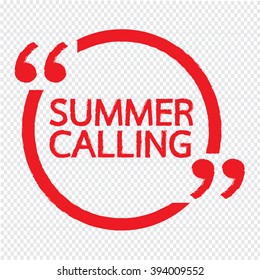 SUMMER CALLING Lettering Illustration design