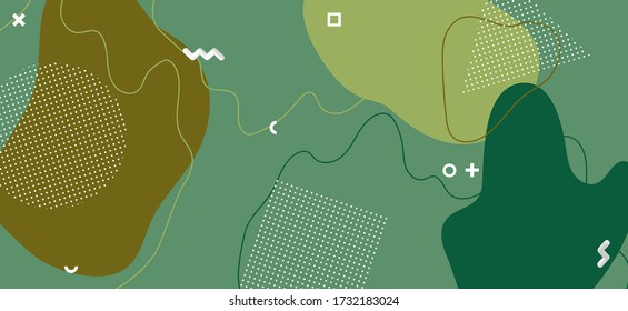 Summer Camouflage Illustration. Minimal Green Wave Cover. Graphic Camo Military Collage. Hipster Camouflage Background. Army Fluid Banner. Forest Military Texture. Fashion Camouflage Composition.