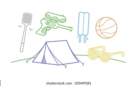 Summer Camp Activity Icons