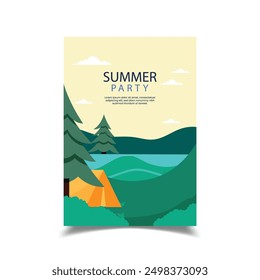 Summer Camp Adventure Flyer Design Template