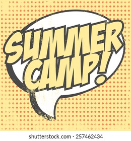 Summer Camp Background, Illustration In Vector Format