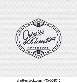 Summer Camp - badge, icon, poster, label, print, stamp, can be used in design