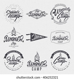 Summer Camp Badge, Sticker, Stamp, For Your Summer Design